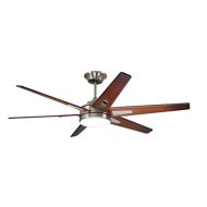 Emerson CF915W60BS 60-inch Modern Rah Eco Ceiling Fan, 6-Blade Ceiling Fan with LED Lighting and 6-Speed Wall Control