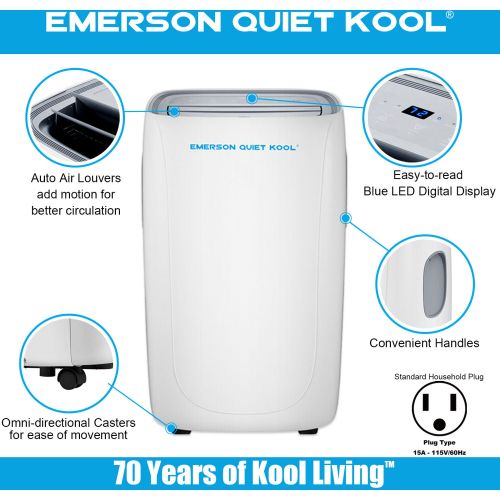  Emerson Quiet Kool 10,000 BTU Portable Air Conditioner with Remote Control