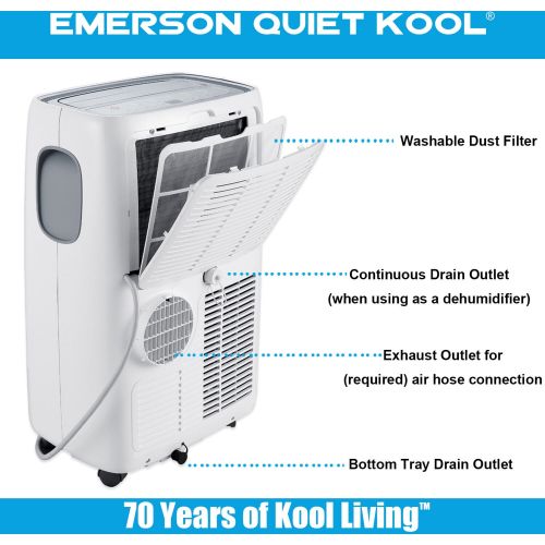  Emerson Quiet Kool 10,000 BTU Portable Air Conditioner with Remote Control