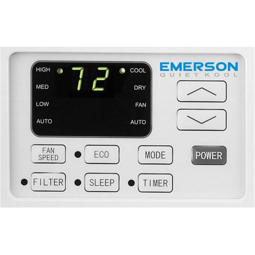  Emerson Quiet Kool 8,000 BTU 115V Window Air Conditioner with Remote Control, EARC8RE1, 8000, White