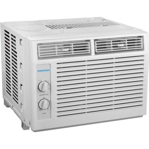  Emerson Quiet Kool 5,000 BTU 115V Window Air Conditioner with Mechanical Rotary Controls, EARC5MD1, 5000, White