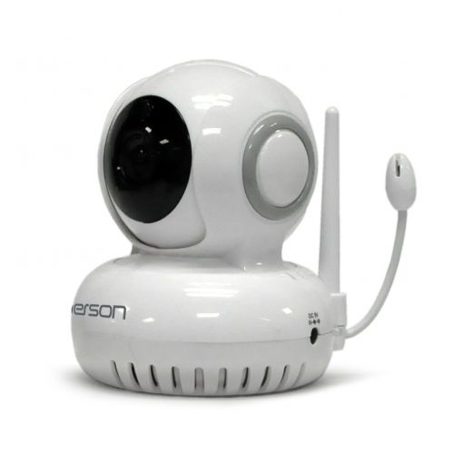  Emerson Radio Emerson WiFi Baby Monitor/Pet Nanny Camera, Two Way Audio, Night Vision, Temperature Monitor, Pan/Tilt, Motion Detection, HD, 1080P, White (ER108002)