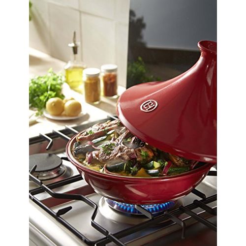  Emile Henry 349532 Keramik Rote Tajine E-Box, 3,50 Ltr