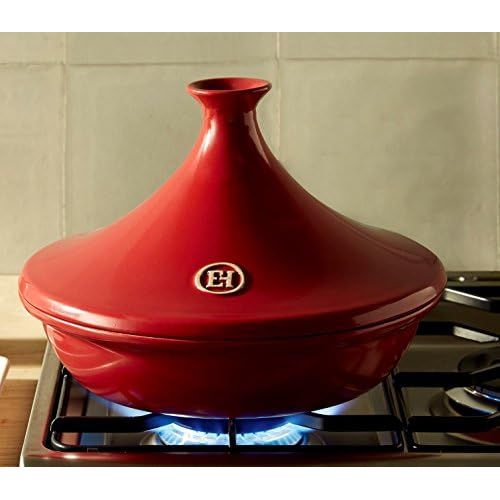  Emile Henry Eh345632 Tajine - Schmortopf - Keramik - Grand Cru / Rot Ø 32 cm