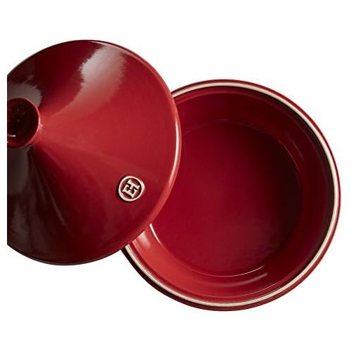  Emile Henry Eh345632 Tajine - Schmortopf - Keramik - Grand Cru / Rot Ø 32 cm