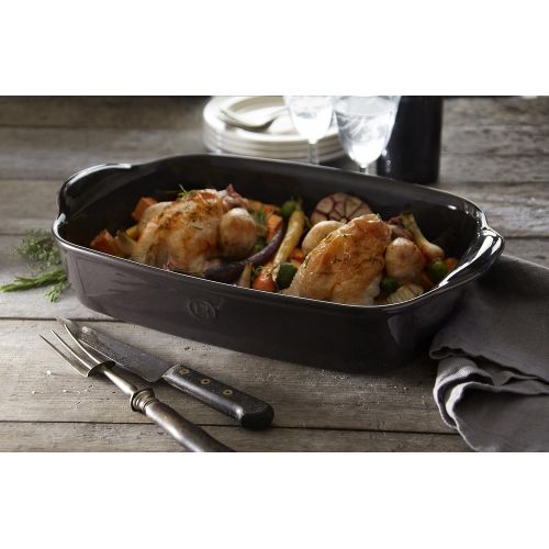  [아마존베스트]Emile Henry 979654 France Ovenware Ultime Rectangular Baking Dish, 16.5 x 10.6, Blue Flame