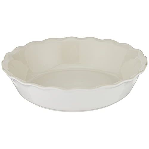  Emile Henry Made In France HR Modern Classics Pie Dish, 9, White: Kitchen & Dining