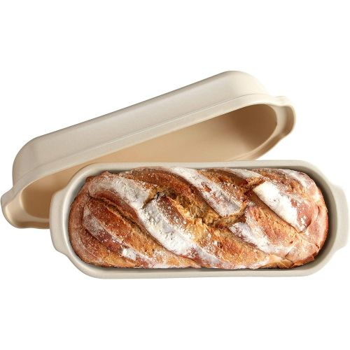  [아마존베스트]Emile Henry Italian 13.4 x 5.3 inches, Linen Bread Baker