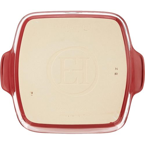  Emile Henry Made In France HR Modern Classics Square Baking Dish 8 x 8 / 2 Qt, Red