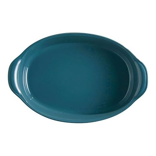  Emile Henry Ultime Large Oval Oven Dish, 4 quart, Blue Flame