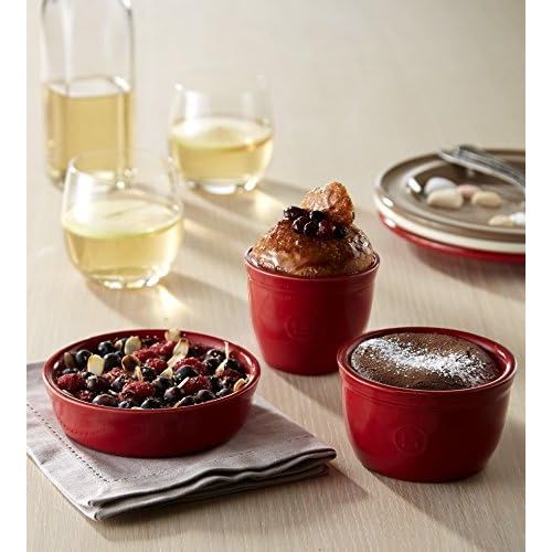  [아마존베스트]Emile Henry Made in France 8.5 oz Creme Brulee (Set of 2), 5 by 1.5, Blue Flame