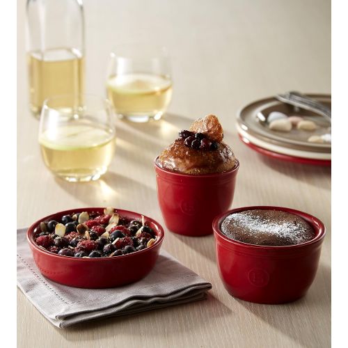  [아마존베스트]Emile Henry Made in France 8.5 oz Creme Brulee (Set of 2), 5 by 1.5, Blue Flame