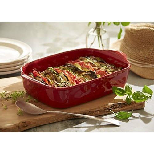  [아마존베스트]Emile Henry France Ovenware Ultime Rectangular Baking Dish, 14.2 x 9.1, Blue Flame