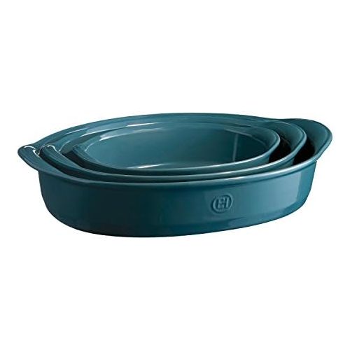  [아마존베스트]Emile Henry Ultime Large Oval Oven Dish, 4 quart, Blue Flame