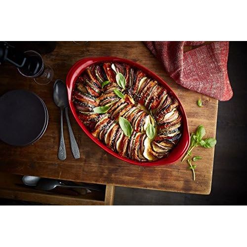  [아마존베스트]Emile Henry Ultime Large Oval Oven Dish, 4 quart, Blue Flame