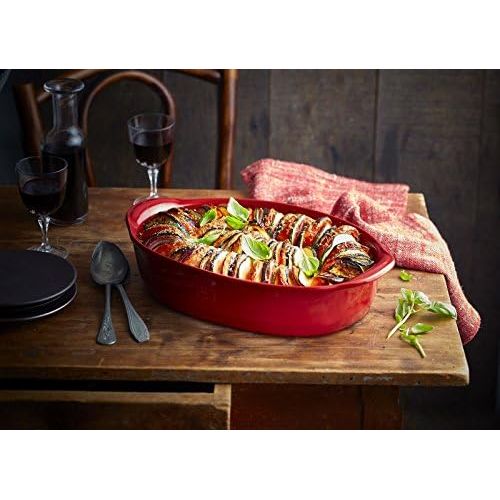  [아마존베스트]Emile Henry Ultime Large Oval Oven Dish, 4 quart, Blue Flame