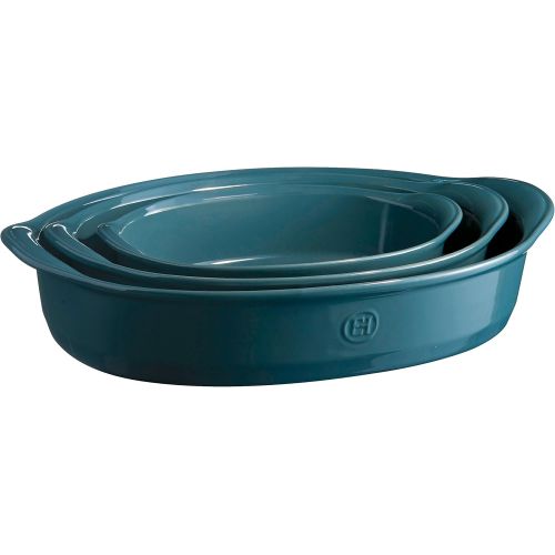  [아마존베스트]Emile Henry Ultime Large Oval Oven Dish, 4 quart, Blue Flame