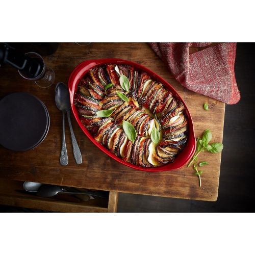  [아마존베스트]Emile Henry Ultime Large Oval Oven Dish, 4 quart, Blue Flame