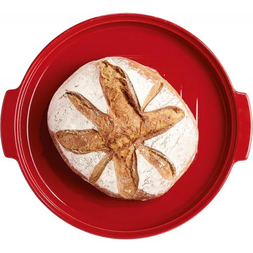  [아마존베스트]Emile Henry EH509507 Ceramic Home Bread Set, 32.5 x 30 x 15 cm, Grand Cru, 32.5 x 30 x 15 cm