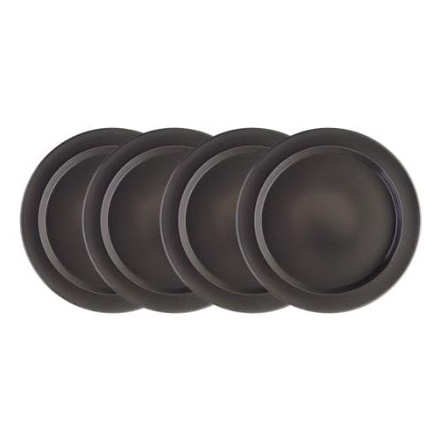  Emile Henry Made In France 8-inch SaladDessert Plates, Set of 4, Slate