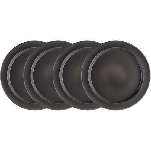  Emile Henry Made In France 8-inch SaladDessert Plates, Set of 4, Slate