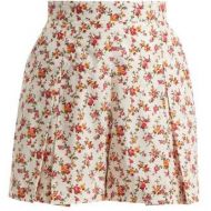 Emilia Wickstead Leslie Floral Print Cotton Shorts - Womens - Yellow Print