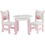 Emily Rose Doll Clothes 18 Inch Doll Furniture Fits 18 American Girl Dolls - Floral Table and Chairs