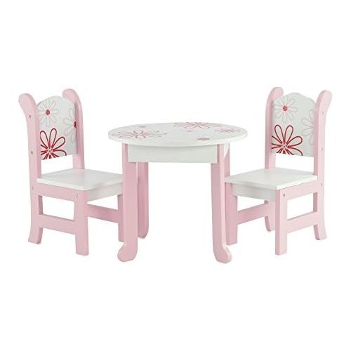  Emily Rose Doll Clothes 18 Inch Doll Furniture Fits 18 American Girl Dolls - Floral Table and Chairs