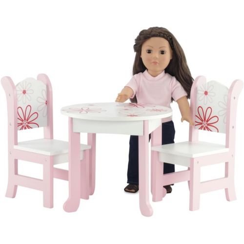  Emily Rose Doll Clothes 18 Inch Doll Furniture Fits 18 American Girl Dolls - Floral Table and Chairs