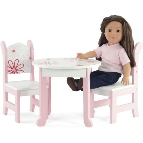  Emily Rose Doll Clothes 18 Inch Doll Furniture Fits 18 American Girl Dolls - Floral Table and Chairs