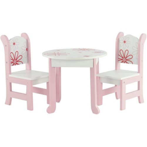  Emily Rose Doll Clothes 18 Inch Doll Furniture Fits 18 American Girl Dolls - Floral Table and Chairs