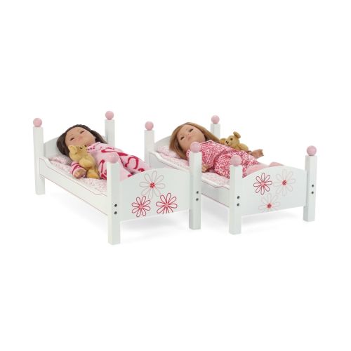  Emily Rose Doll Clothes 18 Inch Doll Floral Bunk Bed Furniture including Quilted Bedding and Mattresses - Beds Fit 18 American Girl Dolls