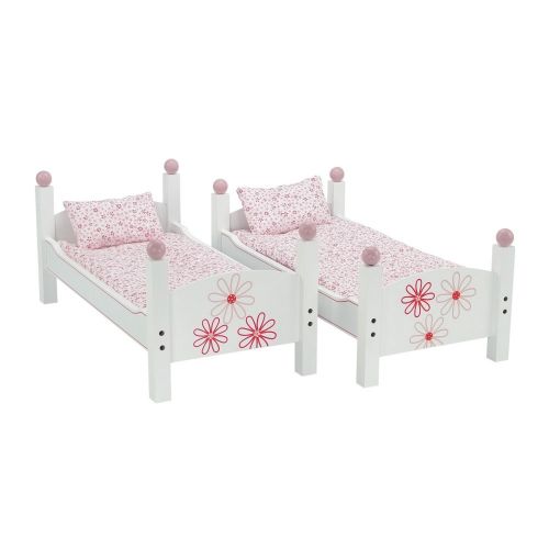  Emily Rose Doll Clothes 18 Inch Doll Floral Bunk Bed Furniture including Quilted Bedding and Mattresses - Beds Fit 18 American Girl Dolls