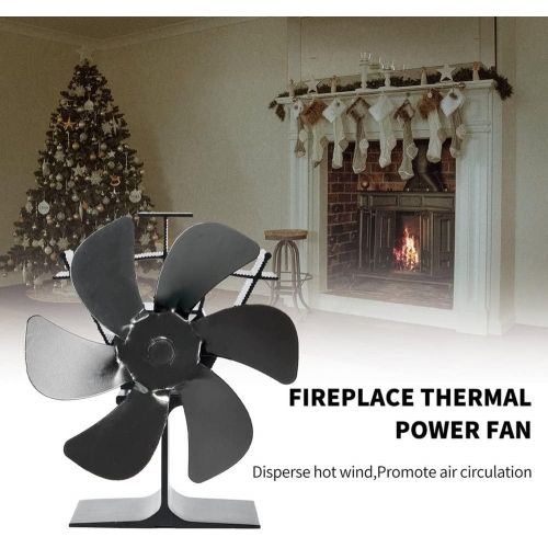  Emilykylie Home SF205G Fireplace 6 Blade Heat Supplies Stove Fan Komin Log Wood Burner Eco Friendly Quiet Fan Efficient Heat Distribution