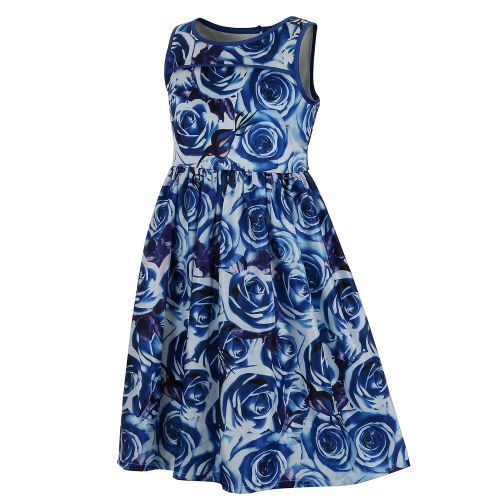  Emma+Riley Emma Riley Girls Satin Floral Party Dress