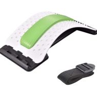 Back Stretcher - Lower and Upper Back Pain Relief, Lumbar Stretching Device，Posture Corrector - Back Support for Office Chair | Upper Back Stretcher Support and Pain Relief (White/Green)