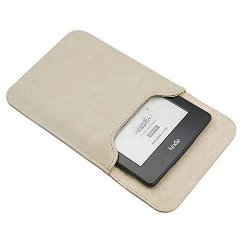  Emoly Leather Kindle Sleeve for Kindle Paperwhite 7 E-Reader - Protective Insert Sleeve Case Cover Bag Fits Kindle Paperwhite 10th Generation 2019 / 9th Generation 2017, Khaki