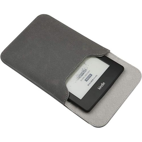  Emoly Leather Kindle Sleeve for Kindle Paperwhite 7 E-Reader - Protective Insert Sleeve Case Cover Bag Fits Kindle Paperwhite 10th Generation 2019 / 9th Generation 2017, Gray