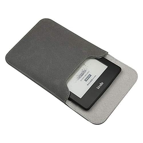  Emoly Leather Kindle Sleeve for Kindle Paperwhite 7 E-Reader - Protective Insert Sleeve Case Cover Bag Fits Kindle Paperwhite 10th Generation 2019 / 9th Generation 2017, Gray