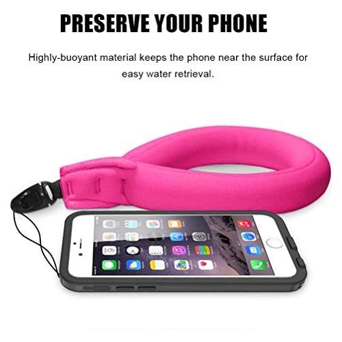  Emoly Waterproof Camera Float, Waterproof Float Strap for Underwater Camera and Waterproof Life Pouch Case for Waterproof Underwater Camera Camcorders Phones (2020,Pink)