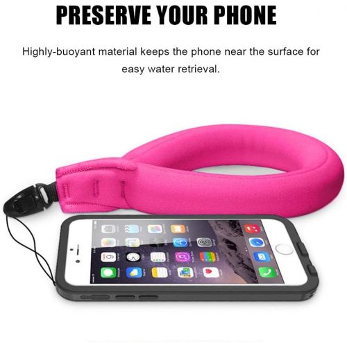  Emoly Waterproof Camera Float, Waterproof Float Strap for Underwater Camera and Waterproof Life Pouch Case for Waterproof Underwater Camera Camcorders Phones (2020,Pink)