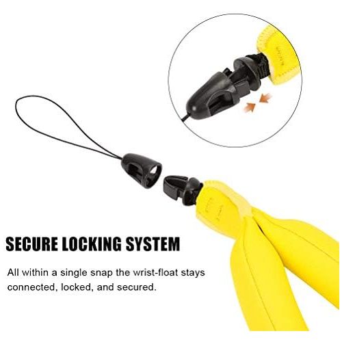  Emoly Waterproof Camera Float, Waterproof Float Strap for Underwater Camera and Waterproof Life Pouch Case for Waterproof Underwater Camera Camcorders Phones (2020,Yellow)