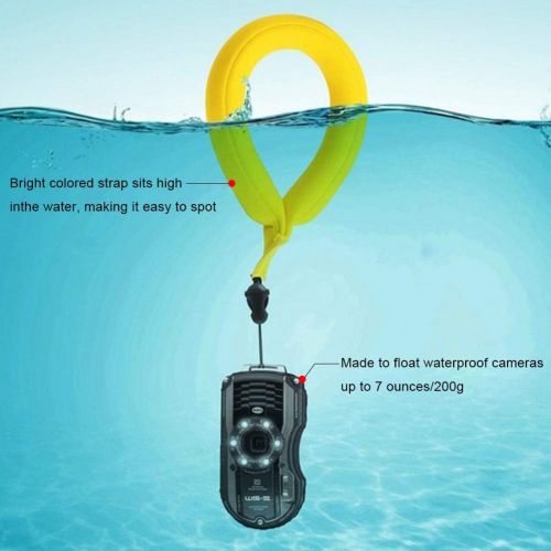  Emoly Waterproof Camera Float, Waterproof Float Strap for Underwater Camera and Waterproof Life Pouch Case for Waterproof Underwater Camera Camcorders Phones (2020,Yellow)