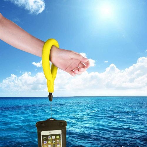  Emoly Waterproof Camera Float, Waterproof Float Strap for Underwater Camera and Waterproof Life Pouch Case for Waterproof Underwater Camera Camcorders Phones (2020,Yellow)