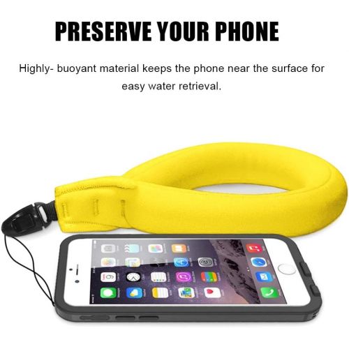  Emoly Waterproof Camera Float, Waterproof Float Strap for Underwater Camera and Waterproof Life Pouch Case for Waterproof Underwater Camera Camcorders Phones (2020,Yellow)