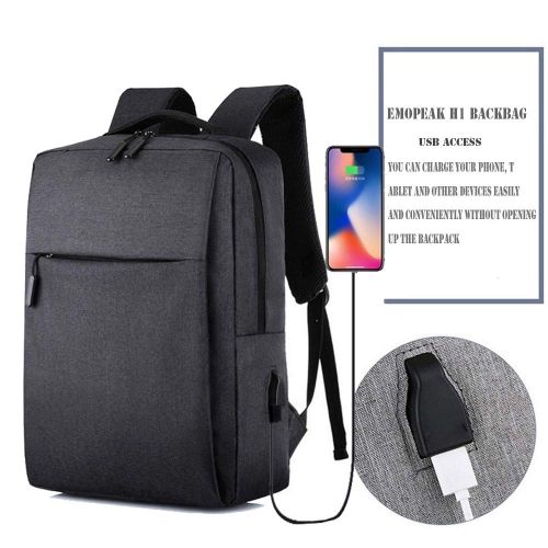  Emopeak 15.6 inch Laptop Backpack, Xbox One Backpack Travel Backpack with USB Charging Port for Men Womens Boys Girls, Anti-Theft Backpack Water Resistant College School Bag