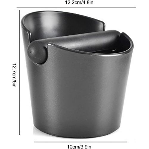  Emoshayoga Coffee Ground Container Coffee Slag Grounds Bucket Durable Large Capacity Coffee Knock Box Premium with Rubber for Coffee Ground for Espresso Machines(Exposure)