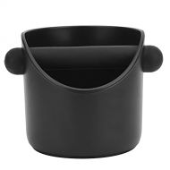 Emoshayoga Detachable Large Capacity Coffee Ground Container Coffee Slag Grounds Bucket with Rubber Anti-Slip Coffee Knock Box for Coffee Ground for Espresso Machines(Straight mouth)
