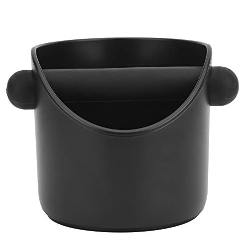  Emoshayoga Detachable Large Capacity Coffee Ground Container Coffee Slag Grounds Bucket with Rubber Anti-Slip Coffee Knock Box for Coffee Ground for Espresso Machines(Straight mouth)