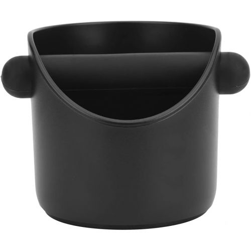  Emoshayoga Detachable Large Capacity Coffee Ground Container Coffee Slag Grounds Bucket with Rubber Anti-Slip Coffee Knock Box for Coffee Ground for Espresso Machines(Straight mouth)